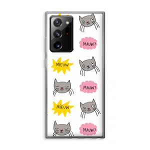CaseCompany Meow: Samsung Galaxy Note 20 Ultra / Note 20 Ultra 5G Transparant Hoesje