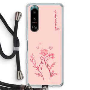 CaseCompany Giving Flowers: Sony Xperia 5 III Transparant Hoesje met koord