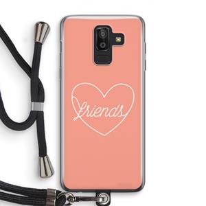 CaseCompany Friends heart: Samsung Galaxy J8 (2018) Transparant Hoesje met koord