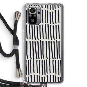 CaseCompany Moroccan stripes: Xiaomi Redmi Note 10S Transparant Hoesje met koord