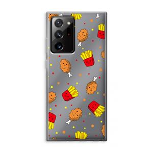 CaseCompany Chicken 'n Fries: Samsung Galaxy Note 20 Ultra / Note 20 Ultra 5G Transparant Hoesje
