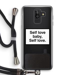 CaseCompany Self love: Samsung Galaxy J8 (2018) Transparant Hoesje met koord