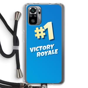 CaseCompany Victory Royale: Xiaomi Redmi Note 10S Transparant Hoesje met koord