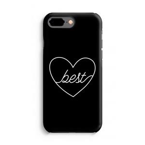 CaseCompany Best heart black: iPhone 7 Plus Tough Case
