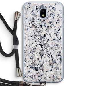 CaseCompany Gespikkelde marmer: Samsung Galaxy J5 (2017) Transparant Hoesje met koord