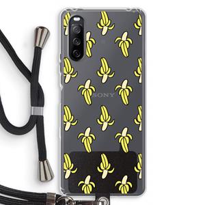 CaseCompany Bananas: Sony Sony Xperia 10 III Transparant Hoesje met koord