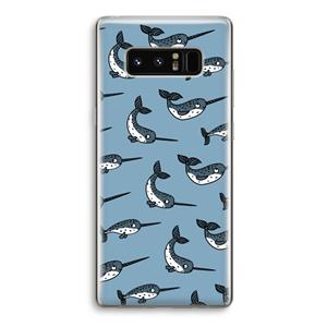 CaseCompany Narwhal: Samsung Galaxy Note 8 Transparant Hoesje