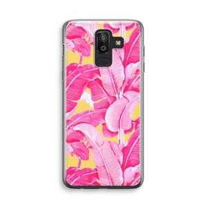 CaseCompany Pink Banana: Samsung Galaxy J8 (2018) Transparant Hoesje