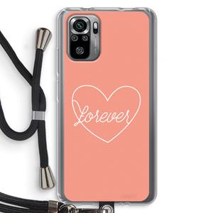 CaseCompany Forever heart: Xiaomi Redmi Note 10S Transparant Hoesje met koord