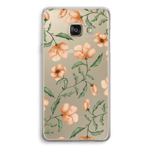 CaseCompany Peachy flowers: Samsung A3 (2017) Transparant Hoesje