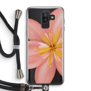 CaseCompany Pink Ellila Flower: Samsung Galaxy J8 (2018) Transparant Hoesje met koord