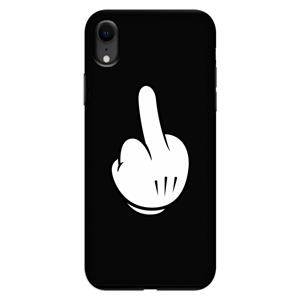 CaseCompany Middle finger black: iPhone XR Tough Case