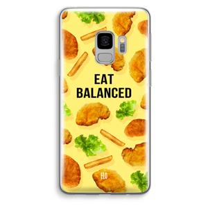 CaseCompany Eat Balanced: Samsung Galaxy S9 Transparant Hoesje