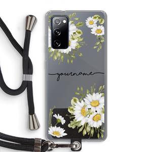 CaseCompany Daisies: Samsung Galaxy S20 FE / S20 FE 5G Transparant Hoesje met koord