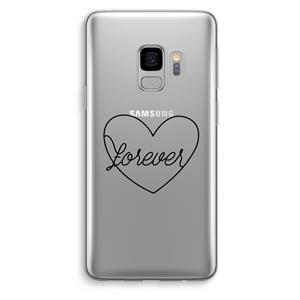 CaseCompany Forever heart black: Samsung Galaxy S9 Transparant Hoesje