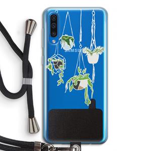 CaseCompany Hang In There: Samsung Galaxy A50 Transparant Hoesje met koord