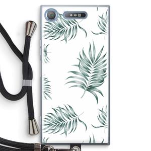 CaseCompany Simple leaves: Sony Xperia XZ1 Transparant Hoesje met koord