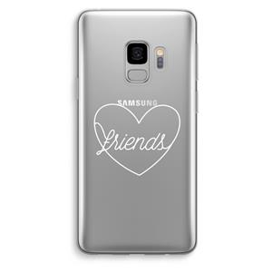 CaseCompany Friends heart pastel: Samsung Galaxy S9 Transparant Hoesje