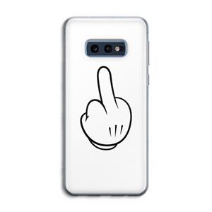 CaseCompany Middle finger white: Samsung Galaxy S10e Transparant Hoesje