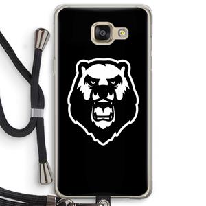 CaseCompany Angry Bear (black): Samsung Galaxy A5 (2016) Transparant Hoesje met koord