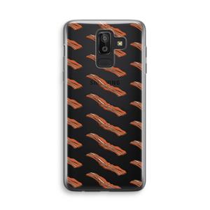 CaseCompany Bacon to my eggs #2: Samsung Galaxy J8 (2018) Transparant Hoesje