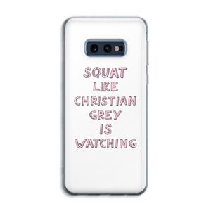CaseCompany Christian Grey: Samsung Galaxy S10e Transparant Hoesje