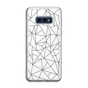 CaseCompany Geometrische lijnen zwart: Samsung Galaxy S10e Transparant Hoesje