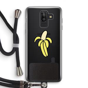 CaseCompany Banana: Samsung Galaxy J8 (2018) Transparant Hoesje met koord