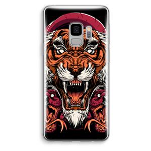 CaseCompany Tiger and Rattlesnakes: Samsung Galaxy S9 Transparant Hoesje