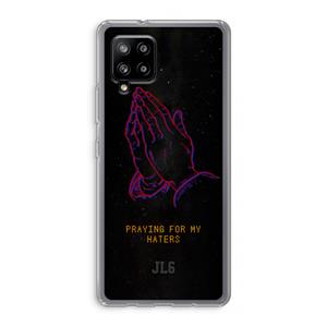 CaseCompany Praying For My Haters: Samsung Galaxy A42 5G Transparant Hoesje