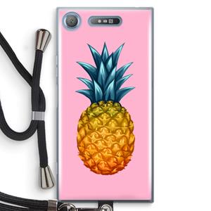 CaseCompany Grote ananas: Sony Xperia XZ1 Transparant Hoesje met koord