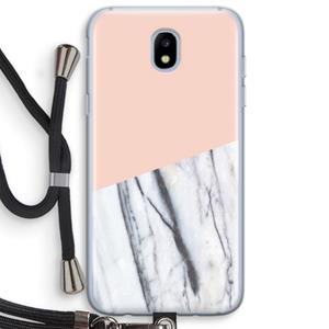 CaseCompany A touch of peach: Samsung Galaxy J5 (2017) Transparant Hoesje met koord