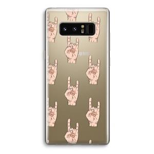 CaseCompany Rock: Samsung Galaxy Note 8 Transparant Hoesje