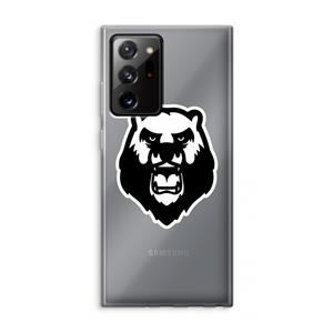 CaseCompany Angry Bear (white): Samsung Galaxy Note 20 Ultra / Note 20 Ultra 5G Transparant Hoesje