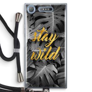 CaseCompany Stay wild: Sony Xperia XZ1 Transparant Hoesje met koord