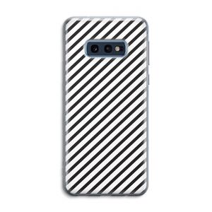 CaseCompany Strepen zwart-wit: Samsung Galaxy S10e Transparant Hoesje