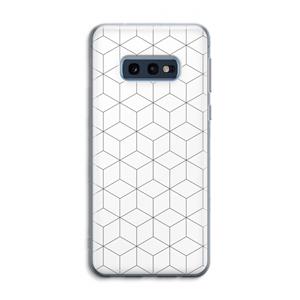 CaseCompany Zwart-witte kubussen: Samsung Galaxy S10e Transparant Hoesje