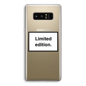 CaseCompany Limited edition: Samsung Galaxy Note 8 Transparant Hoesje