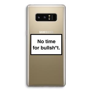 CaseCompany No time: Samsung Galaxy Note 8 Transparant Hoesje