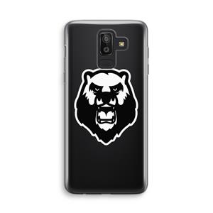CaseCompany Angry Bear (white): Samsung Galaxy J8 (2018) Transparant Hoesje