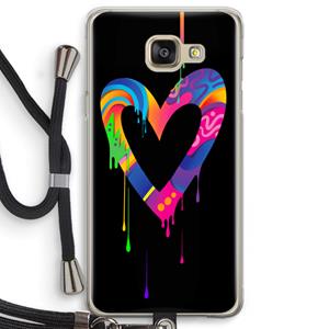 CaseCompany Melts My Heart: Samsung Galaxy A5 (2016) Transparant Hoesje met koord