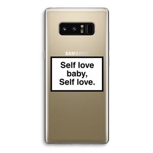 CaseCompany Self love: Samsung Galaxy Note 8 Transparant Hoesje