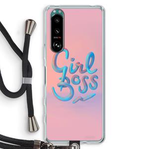 CaseCompany Girl boss: Sony Xperia 5 III Transparant Hoesje met koord