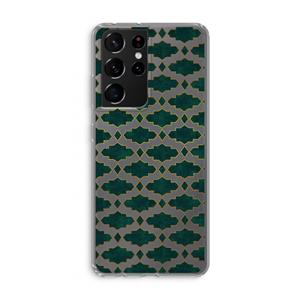 CaseCompany Moroccan tiles: Samsung Galaxy S21 Ultra Transparant Hoesje