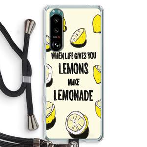 CaseCompany Lemonade: Sony Xperia 5 III Transparant Hoesje met koord