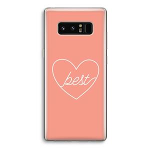 CaseCompany Best heart: Samsung Galaxy Note 8 Transparant Hoesje