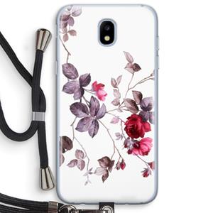 CaseCompany Mooie bloemen: Samsung Galaxy J5 (2017) Transparant Hoesje met koord