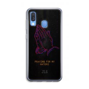 CaseCompany Praying For My Haters: Samsung Galaxy A40 Transparant Hoesje