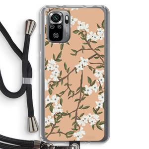 CaseCompany Blossoming spring: Xiaomi Redmi Note 10S Transparant Hoesje met koord