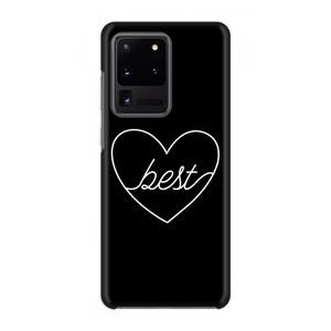 CaseCompany Best heart black: Volledig geprint Samsung Galaxy S20 Ultra Hoesje